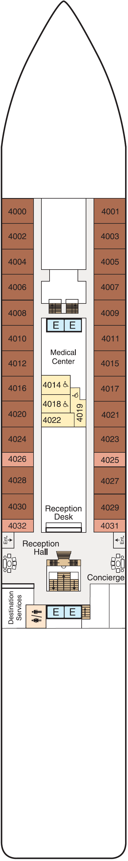 Deck plan for Deck 4