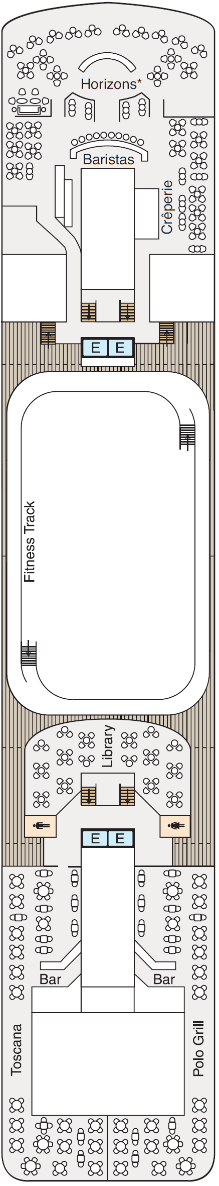 Deck plan for Deck 10