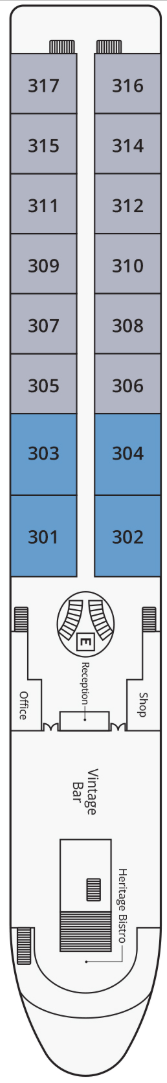 Deck plan for Azores Deck