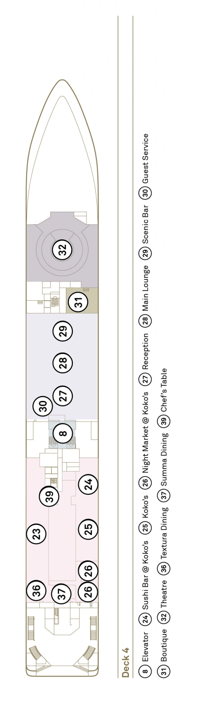 Deck plan for Deck 4