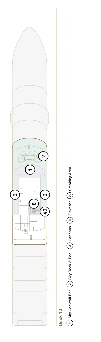 Deck plan for Deck 10