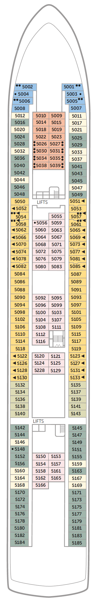 Deck plan for Atlantic Deck 5