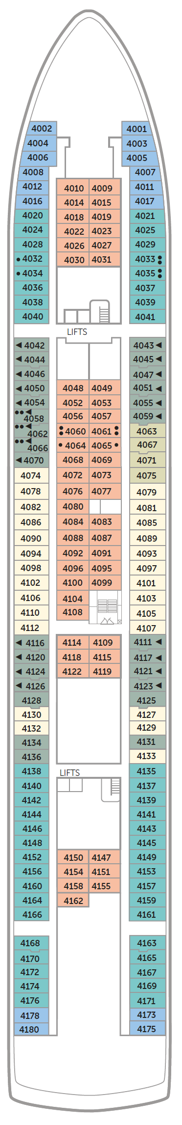 Deck plan for Coral Deck 4