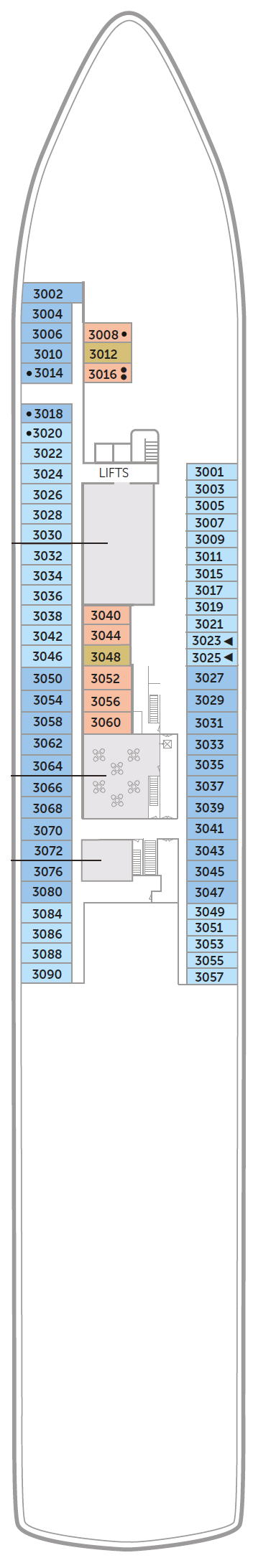 Deck plan for Marina Deck 3