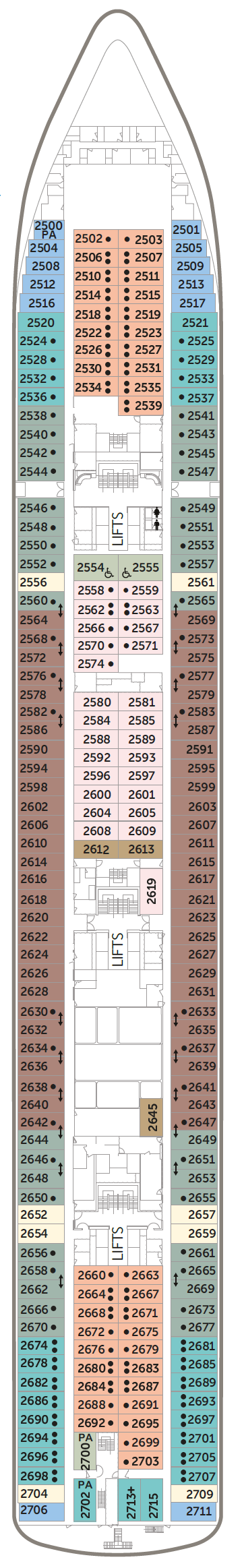 Deck plan for Coral Deck 2
