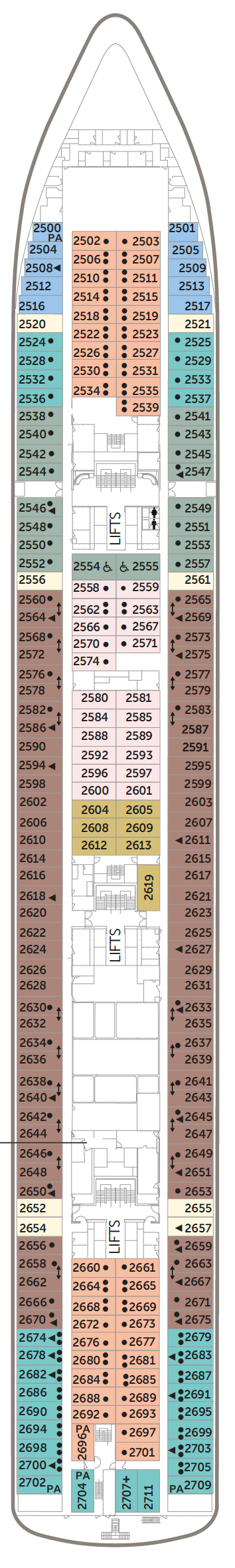 Deck plan for Coral Deck 2