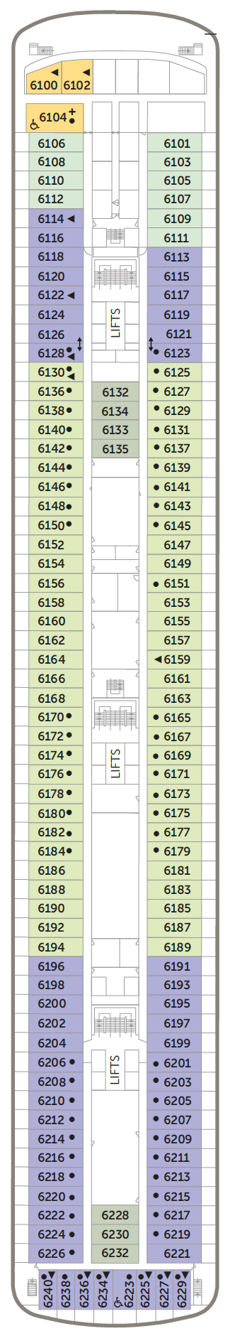 Deck plan for Highland Deck 6