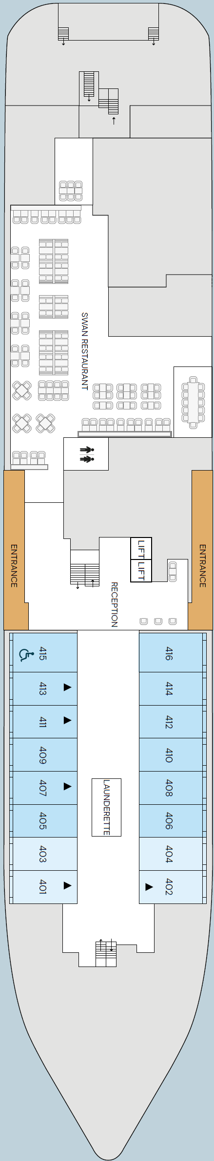 Deck plan for Deck 4