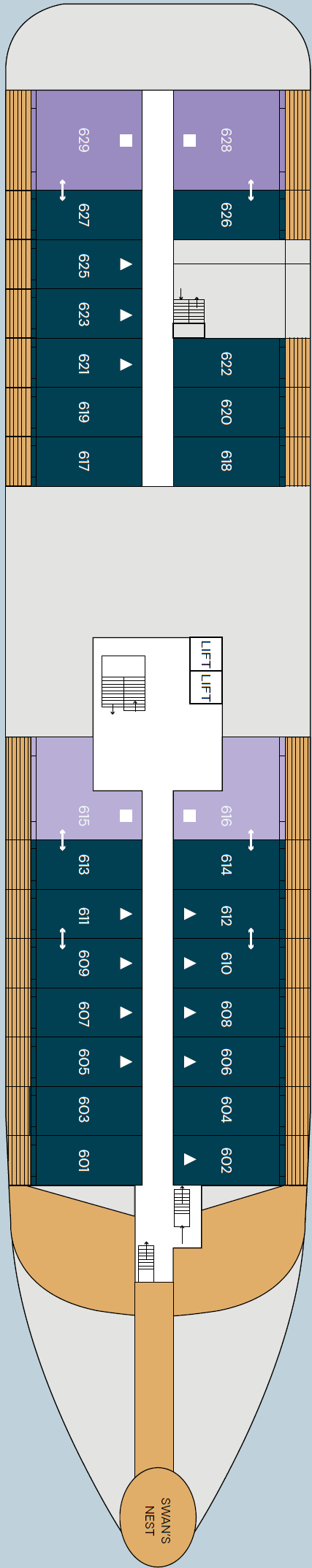 Deck plan for Deck 6