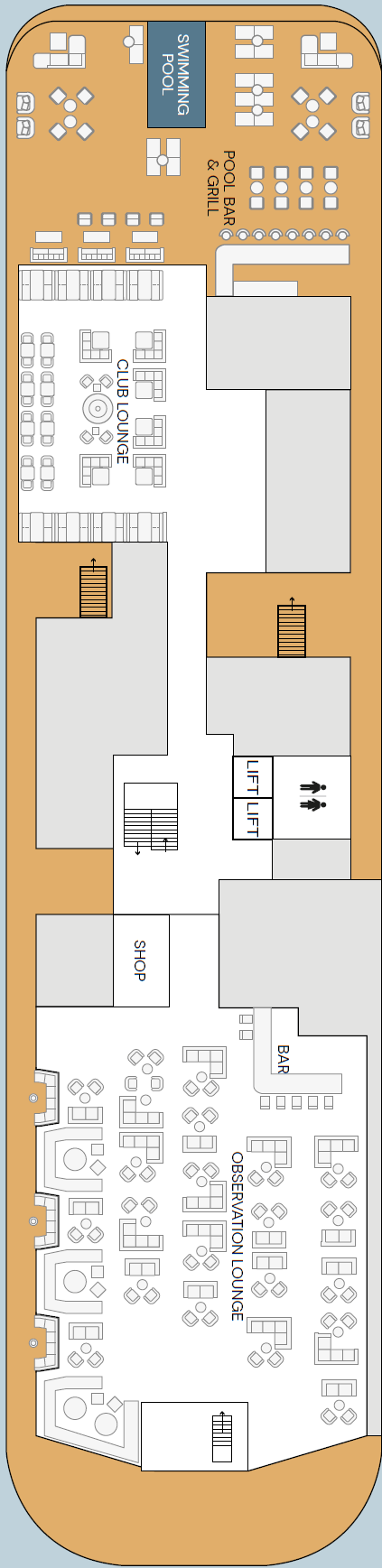 Deck plan for Deck 7