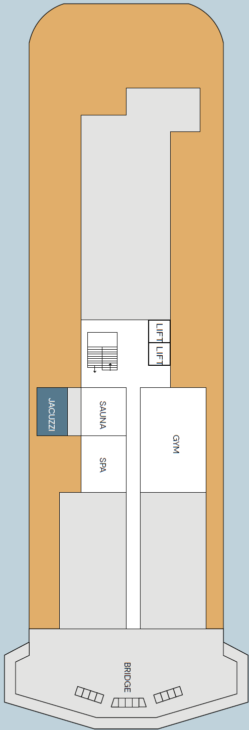 Deck plan for Deck 8