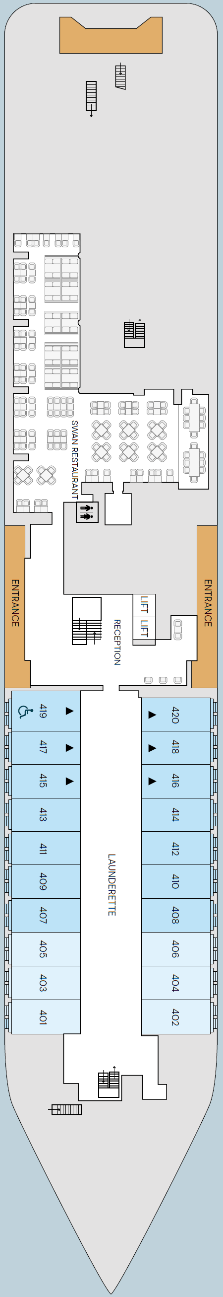 Deck plan for Deck 4