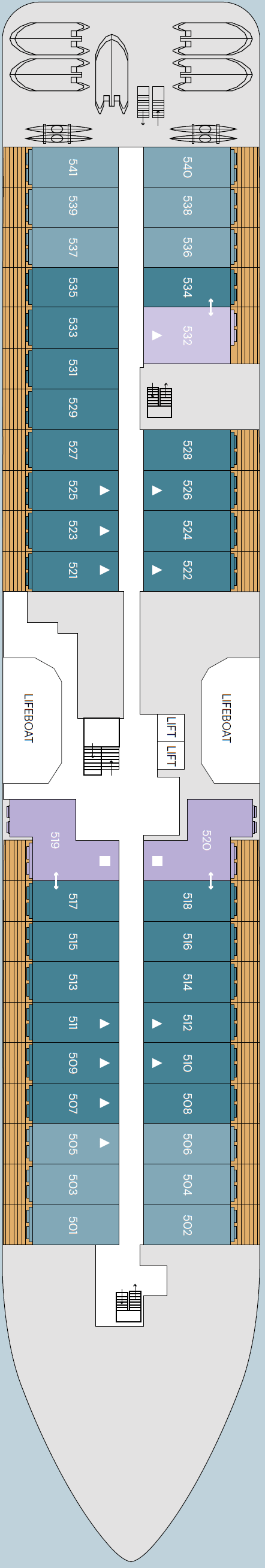 Deck plan for Deck 5