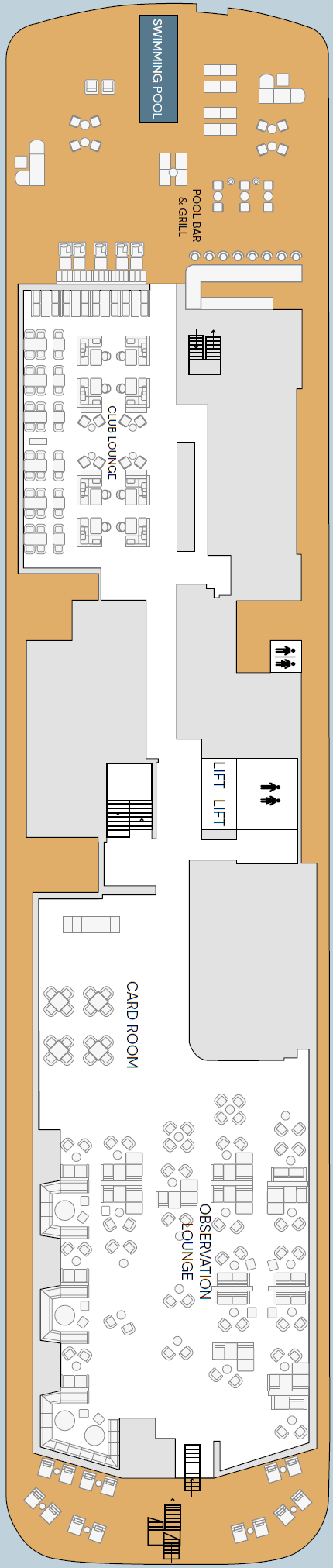 Deck plan for Deck 7