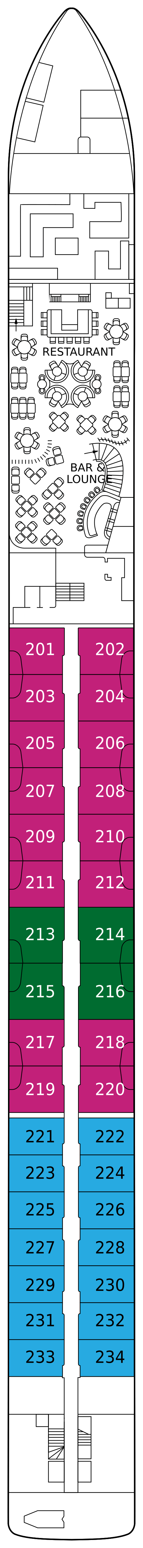 Deck plan for Deck 2