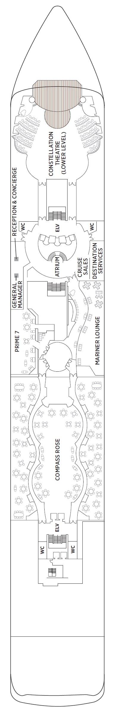 Deck plan for Deck 5
