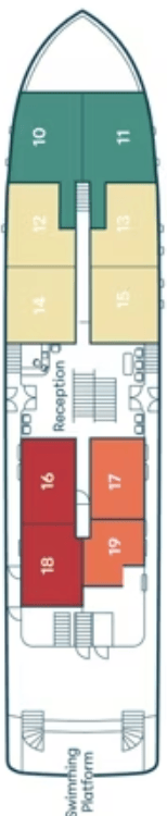 Princess Eleganza deck plan — Main Deck