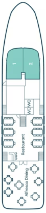Princess Eleganza deck plan — Upper Deck