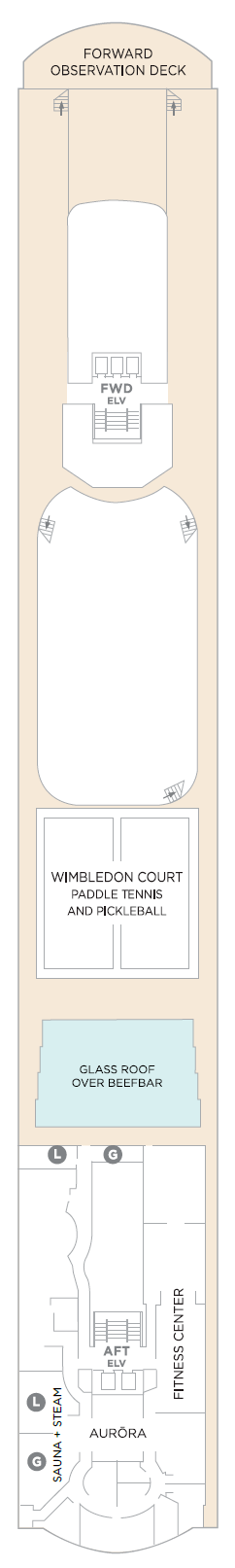 Deck plan for Deck 13