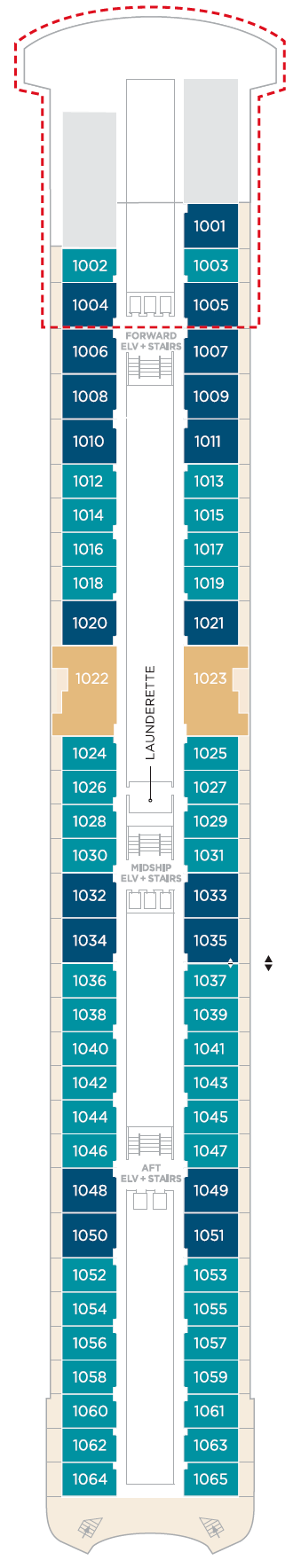 Deck plan for Deck 10