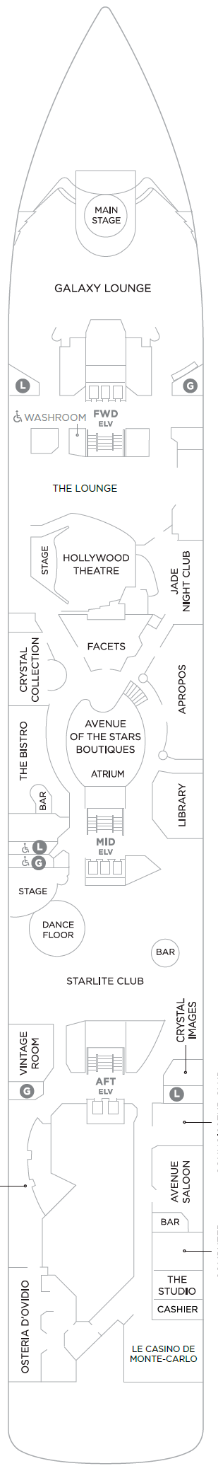 Deck plan for Deck 6
