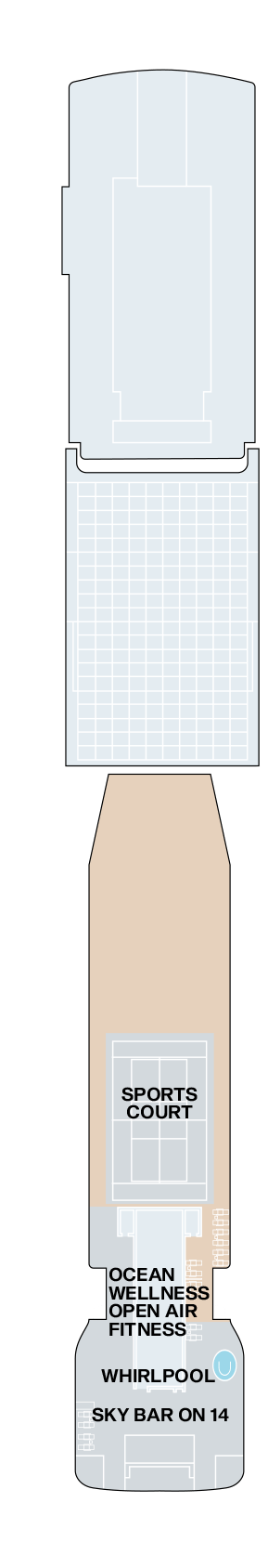 Deck plan for Deck 14
