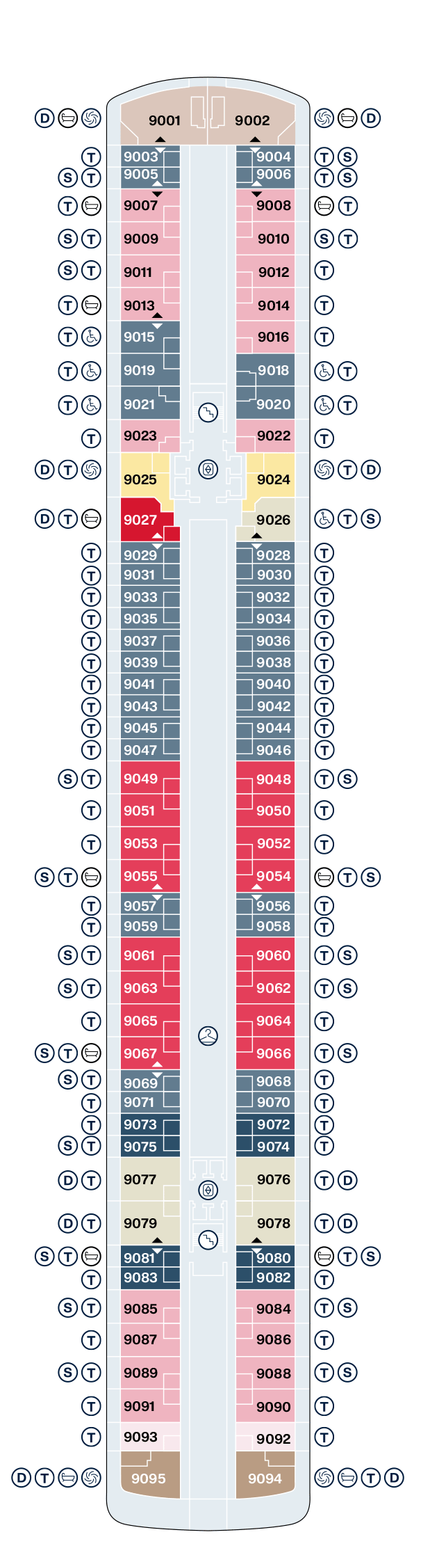 Deck plan for Deck 9