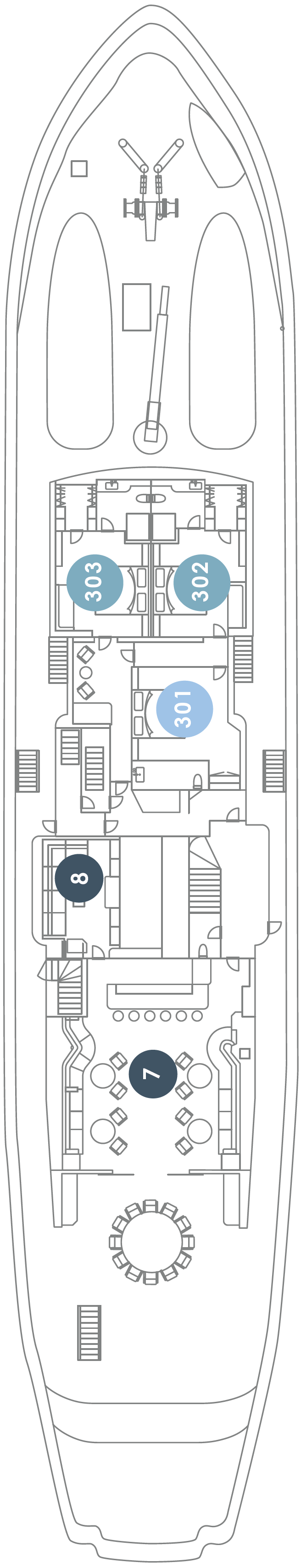 Deck plan for Forecastle Deck
