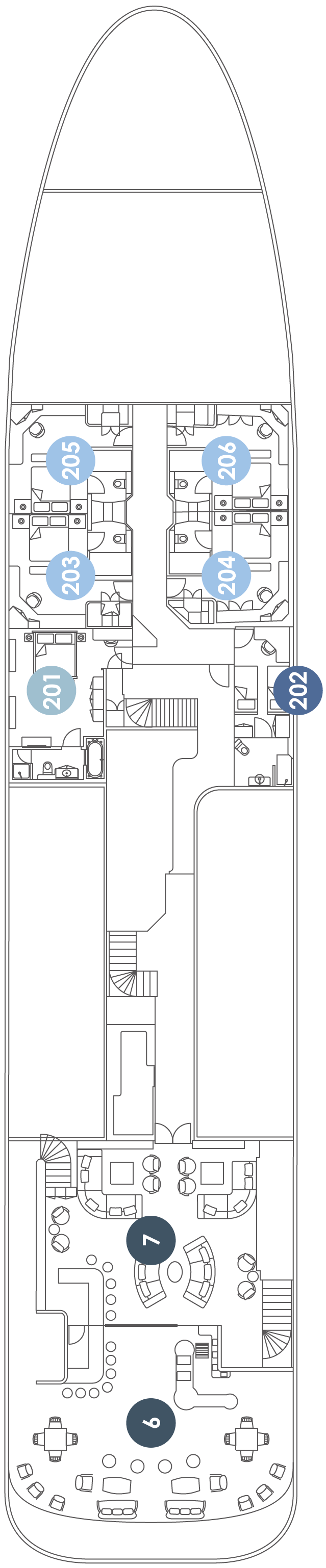 Deck plan for Upper Deck