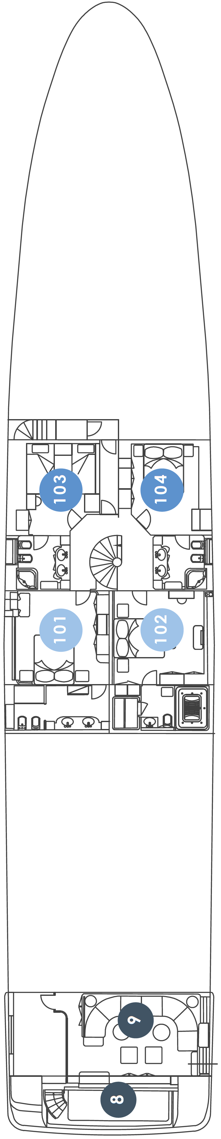 Deck plan for Lower Deck