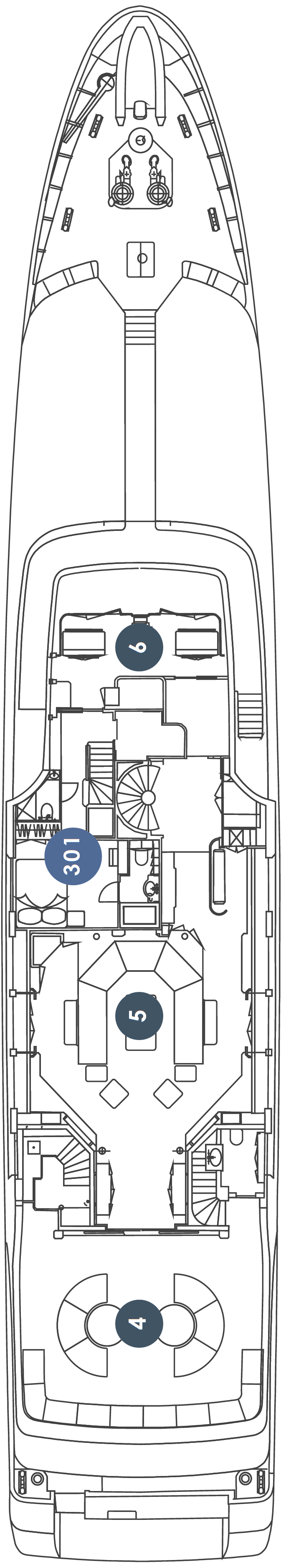 Deck plan for Upper Deck