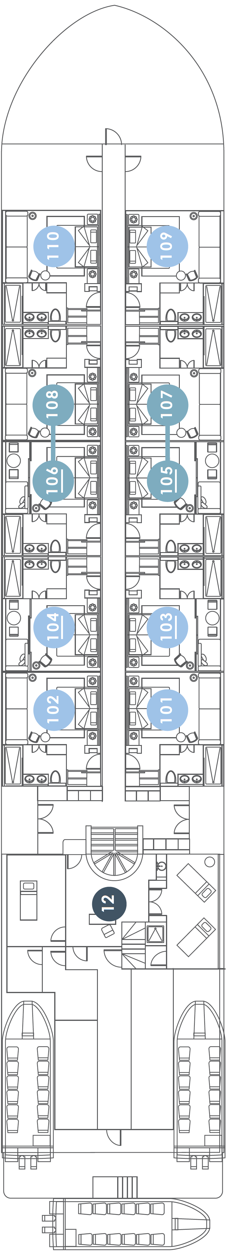 Deck plan for First Deck