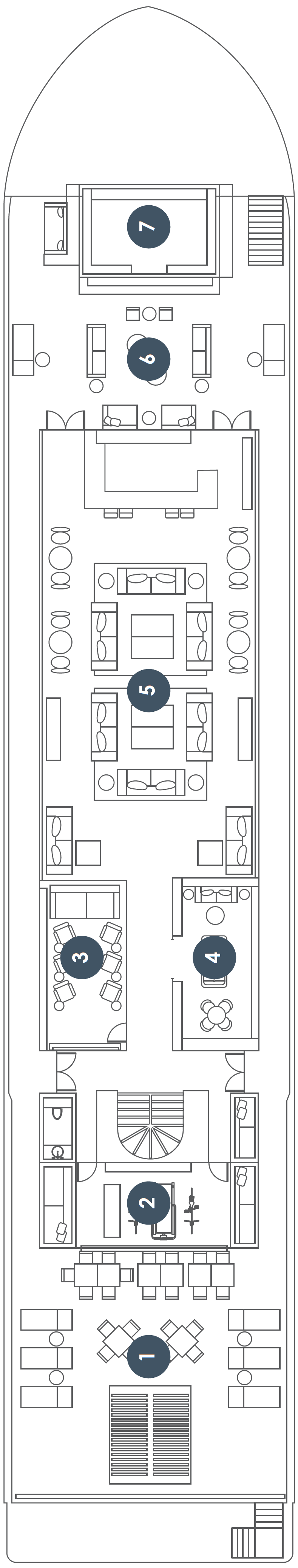 Deck plan for Top Deck