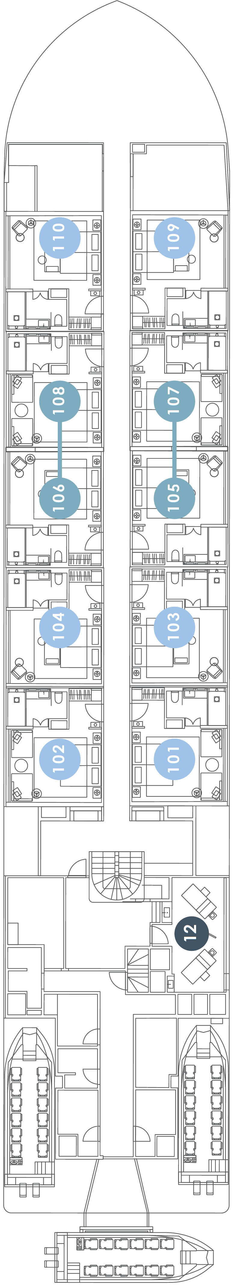 Deck plan for First Deck