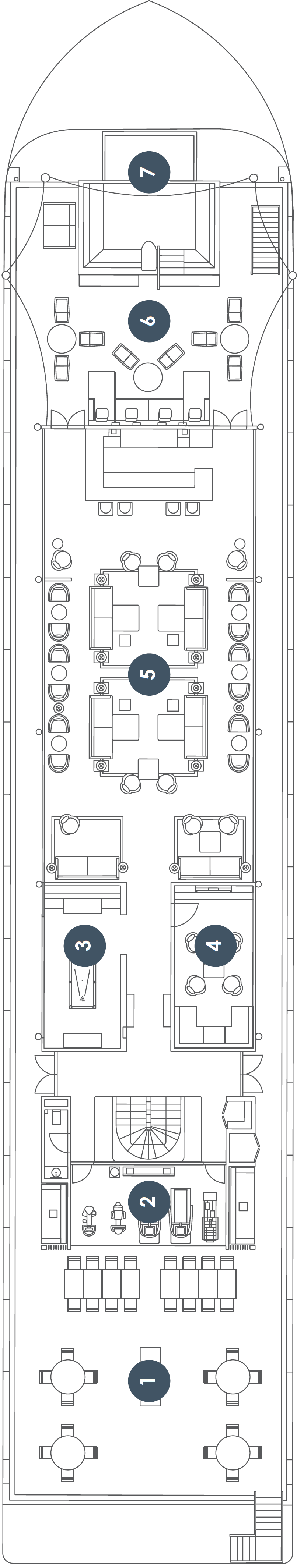 Deck plan for Top Deck