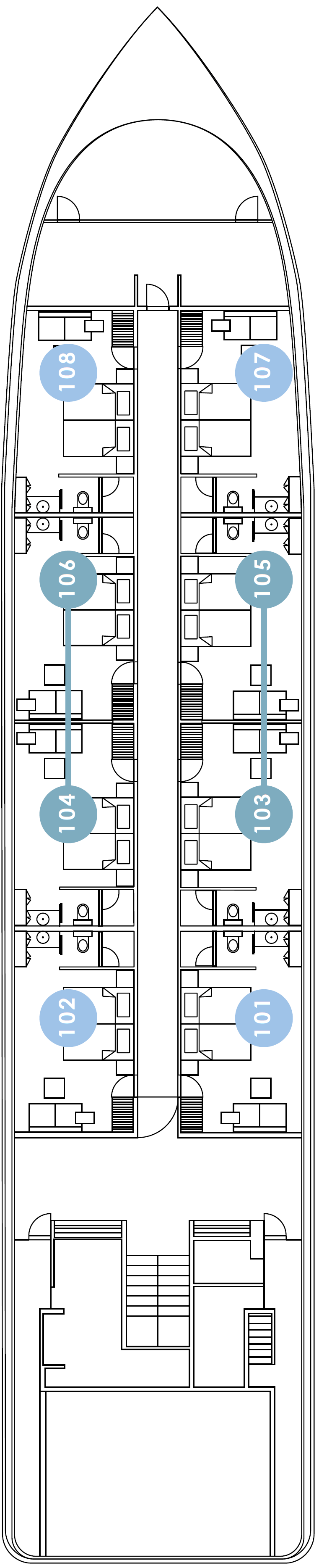 Deck plan for First Deck