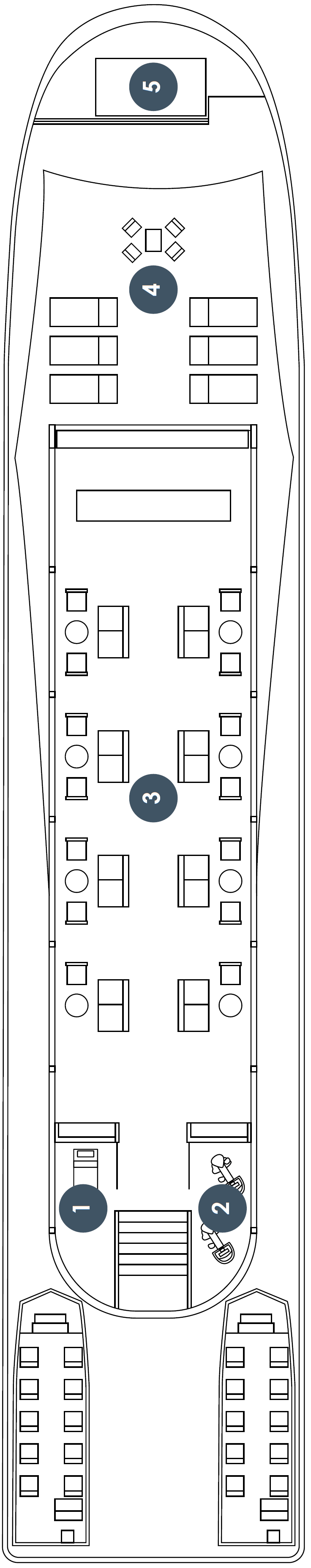 Deck plan for Top Deck