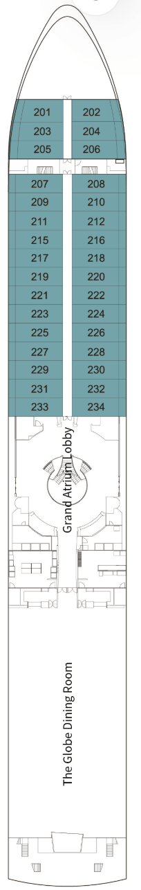 RV Century Legend deck plan — Upper Deck
