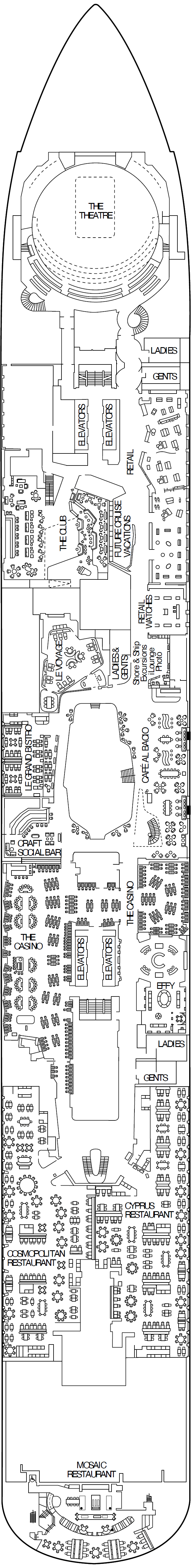 Celebrity Xcel deck plan — Deck 4