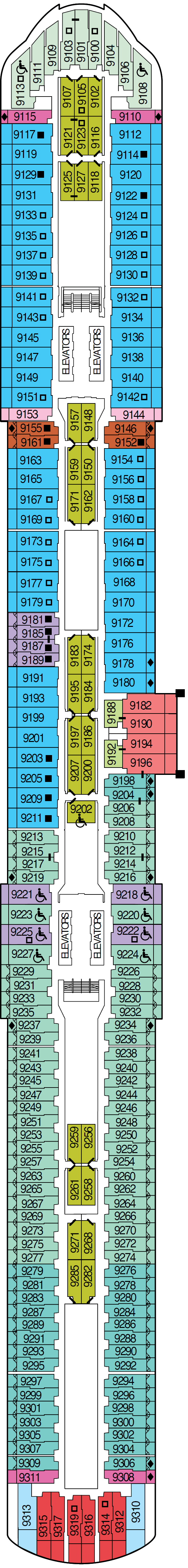 Celebrity Xcel deck plan — Deck 9