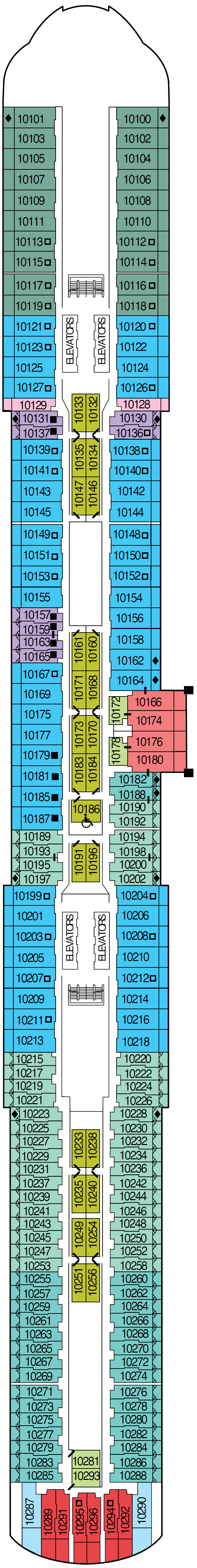 Celebrity Xcel deck plan — Deck 10