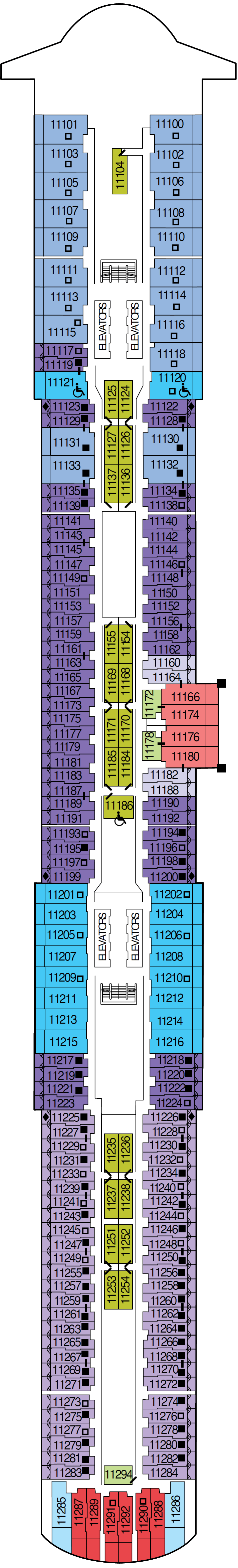 Celebrity Xcel deck plan — Deck 11