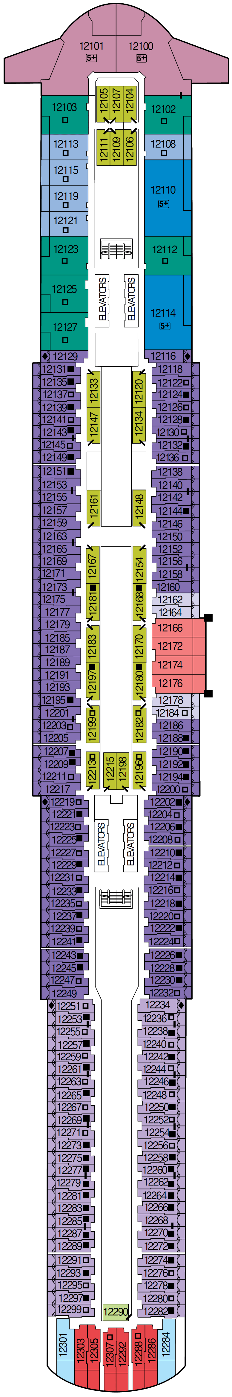 Celebrity Xcel deck plan — Deck 12
