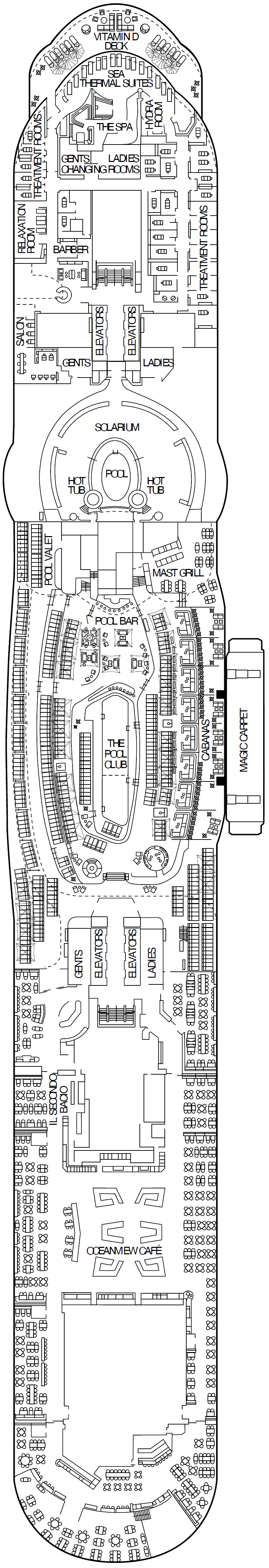 Celebrity Xcel deck plan — Deck 14