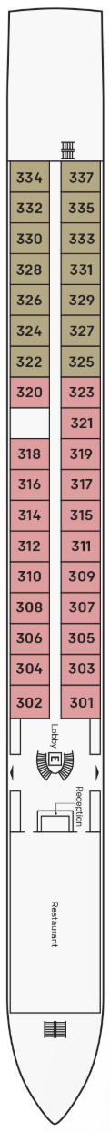 S.S. Helen deck plan — Danube Deck