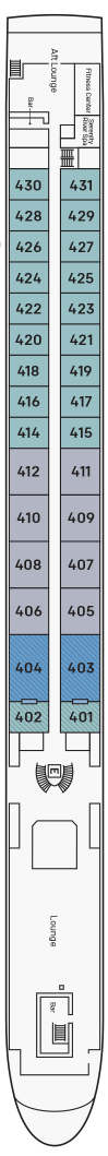 S.S. Clara deck plan — Rhine Deck