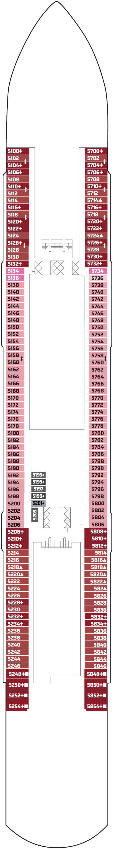 Norwegian Bella deck plan — Deck 05