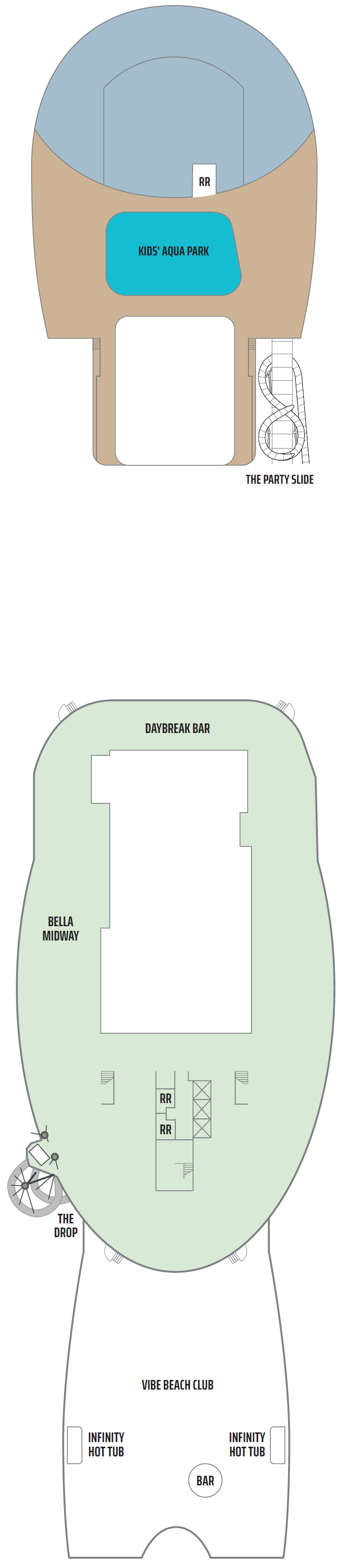 Norwegian Bella deck plan — Deck 18