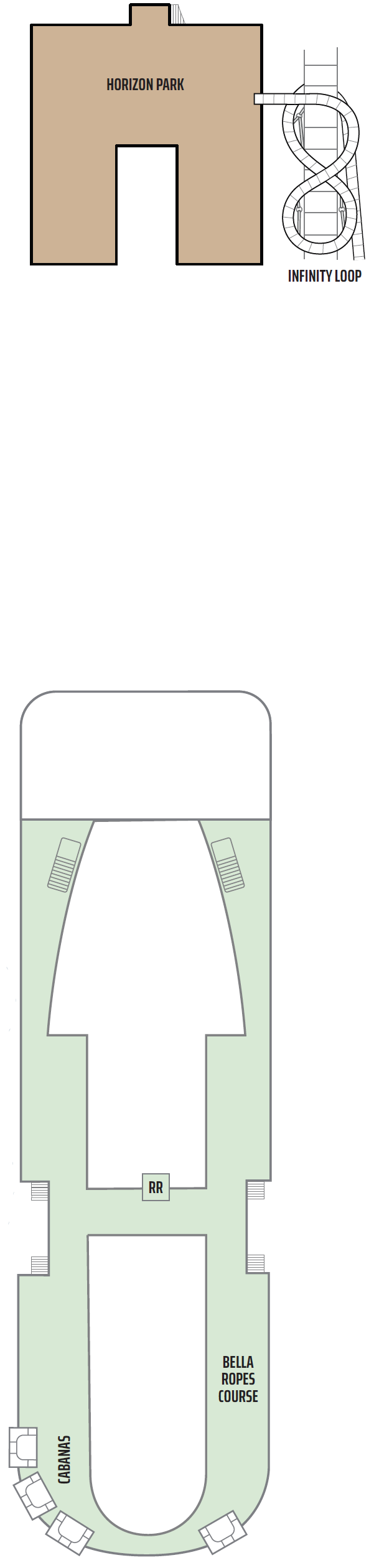 Norwegian Bella deck plan — Deck 19
