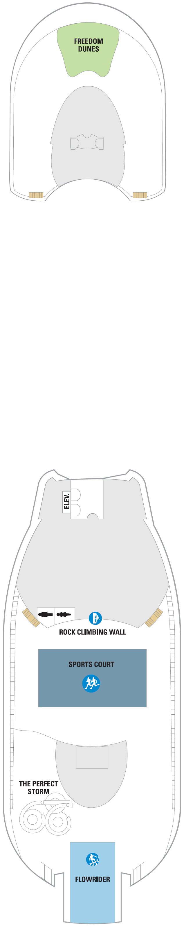 Freedom of the Seas deck plan — Deck 13